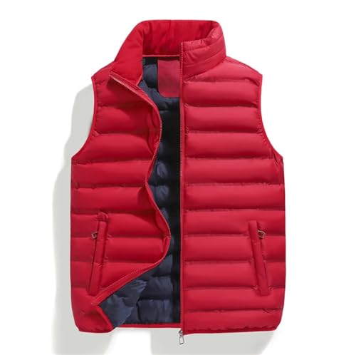 Men's Sleeveless Down Vest Zipper Multi Pocket Wind-Proof Warm Padded Sleeveless Jacket3