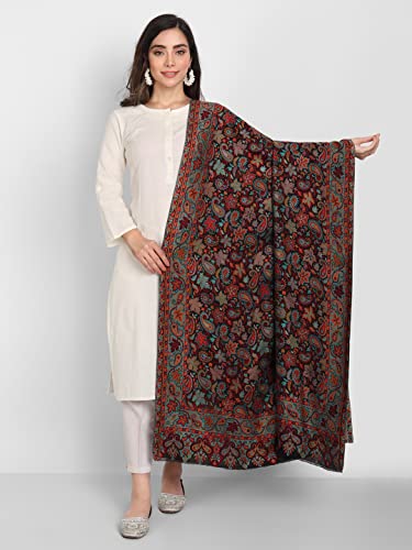 Image of Zamour Women's Kani Paisley Pattern, Pure Bamboo Soft and Fine Material, Winter Shawl Woolen Wrap