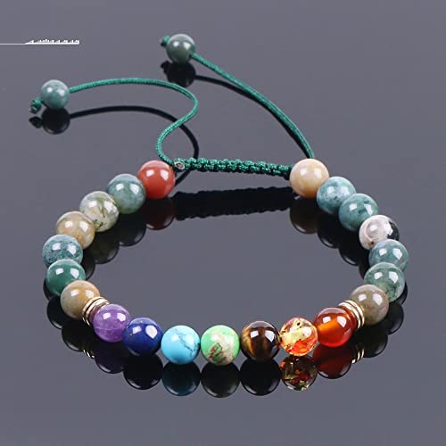 Bracciale Pietre Naturali,Pietra Naturale 7 Chakra...