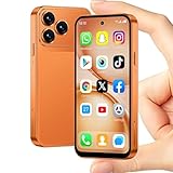 viqee Mini Smartphone mit HD Display 3+64 GB, Dual-SIM Android Handy,Perfekt für Kinder,Schüler und Studenten Kompaktes Touchscreen-Smartphone,Orange