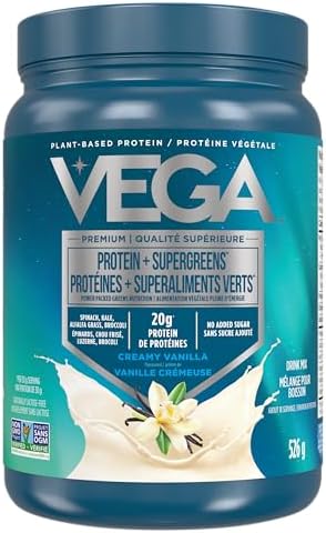 Vega Protein + Supergreens - 20g Plant-Based Pea Protein with Veg...