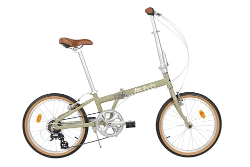 FabricBike Folding Bicycle Alloy Frame Single Speed 3 Colours (Light Sand 7 Speed)