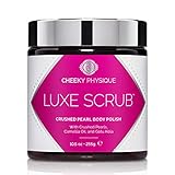 Luxe Scrub Body Polish - Natural Firming & Exfoliating Sugar Body Scrub with Crushed Pearls and Camellia Oil - Leaves Skin Soft, Smooth, and Hydrated - 10.5 oz
