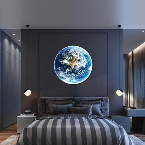 Applique murale LED lune à intensité variable avec télécommande lampe de nuit - 5