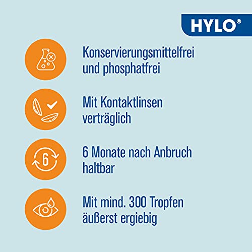 Hyaluron-Augentropfen Hylo Parin für trockene Augen mit Heparin