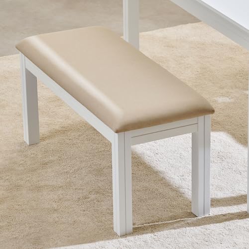 Image of Home Centre | Montoya | Solid Wood | Dining Benches | White | 1 Year Warranty