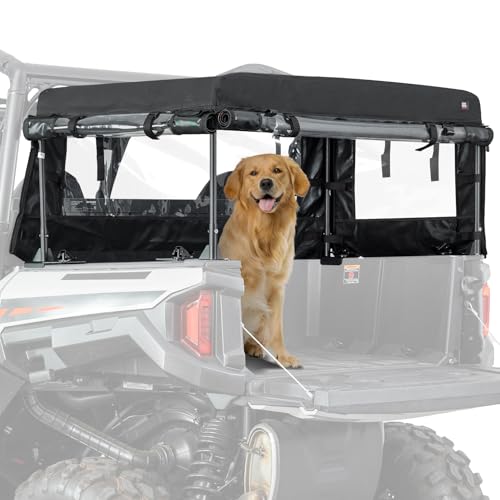 KEMIMOTO UTV Soft Cargo Camper Bed Cover Rack Compatible with Polaris General 1000 /XP 1000/4 1000 /XP 4 1000 2016-2026 Rear Camper Top Canvas Cover Accessories