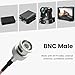 QINJOOELC 2 Pack BNC Pigtail Cable 50 Ohm RG316 Coaxial Coax Antenna BNC Male to Bare Wire Open End Connector Extension Cable for CCTV Surveillance DVR Camera Repair Cord 50cm/19.6inch (Male)