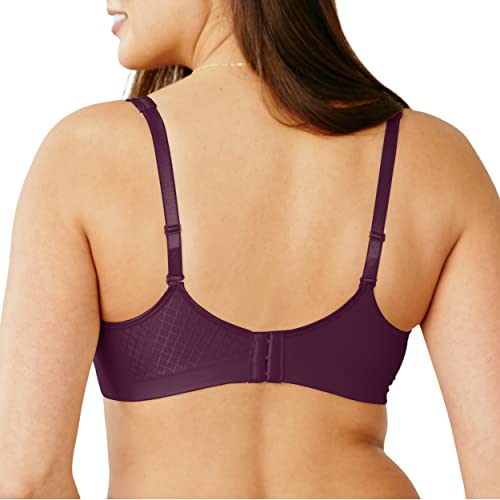 Hanes Ultimate Women's Perfect Coverage Wireless Stretch Convertible T-Shirt Bra With Comfortflex Fit, Sparkling Purple Point D'esprit, Medium #TOP16