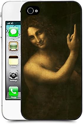 Case88 Designs Leonardo da Vinci Series Saint John the Baptist Protective Snap-on Hard Back Case Cover for Apple Iphone 4 4s