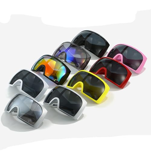 Large-frame wraparound sunglasses ladies and men's integrated eye protection sunglasses3