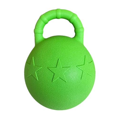 Leefasy Ball with Handle Food Grade for Medium Large Dogs 9.84 inch for Pet Supplies Equine Training Herding Ball