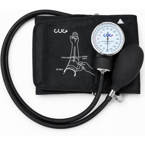 CUG Manual Blood Pressure Monitor Aneroid Sphygmomanometer with Universal Adult Cuff