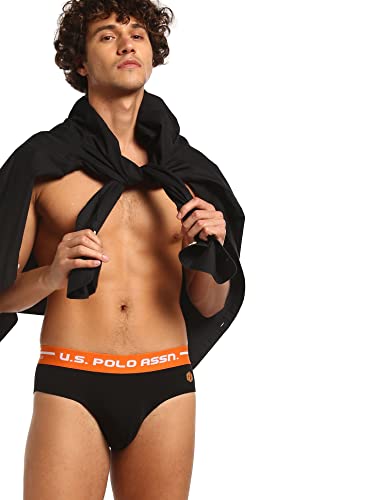 Image of U.S. Polo Assn. Men Logo Waistband Cotton Stretch IYAH Briefs - Pack of 2
