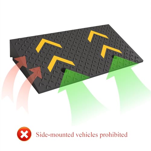 Black Rubber Curb Pads son adecuadas para escalones y entradas de vehículos, proporcionando superficies antideslizantes y resistentes al desgaste (100 x 25 x 9 cm) miniatura 5