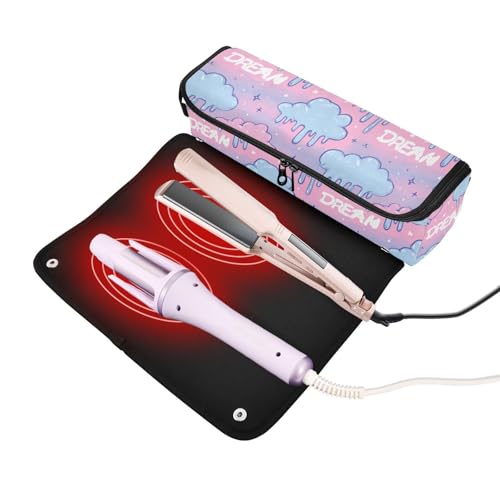 Bolso organizador de viaje para herramientas de cabello Dream Cloud con diseño 2 en 1, resistente al calor, para planchas, rizadores y secadores miniatura 2
