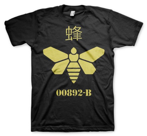 Breaking Bad Licenza Ufficiale Methlamine Barrel Bee Maglietta (Nero), X-Large