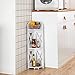 J JINXIAMU Corner Shelf Stand, Storage Organizer Great for Bathroom, Corner Shelf Perfect for Small Space,Waterproof Stand Also Use for Toilet Paper Stand,White