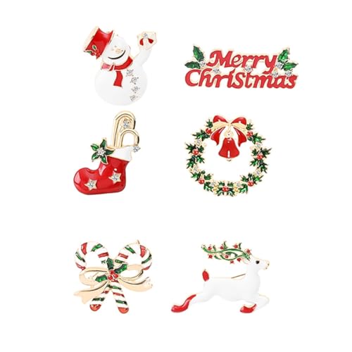 Broche de Noël bonhomme de neige en alliage pour femme par LIFKOME