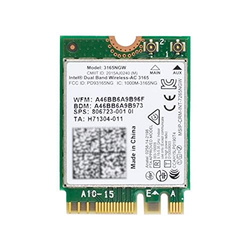 Adaptador WiFi 3165AC M.2 NGFF de 433Mbps para sustitucion de tarjetas de red de portatiles 2