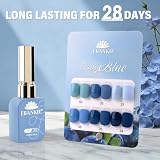 EBANKU 6 Kolory 15 ml Lakier Hybrydowy Zestaw, Sam Kolor Sam Butelka lakierów hybrydowych Soak Off LED Zestaw do Samodzielnego Nakładania Prezenty do Salonu(Jasnoniebieski Ciemnogranatowy)