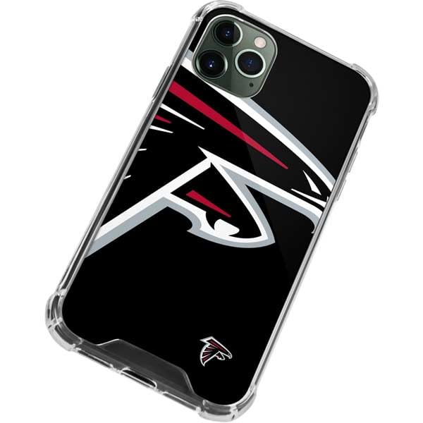Skinit Clear Phone Case Compatible with iPhone 11 Pro Max - Officially Licensed NFL Atlanta Falcons Large Logo Design