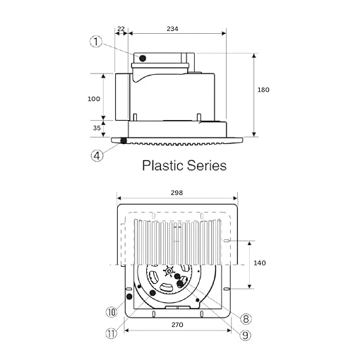 Image of Astberg Ceiling Mounted Fan (110mm /4)-APT 10-24, 200CMH