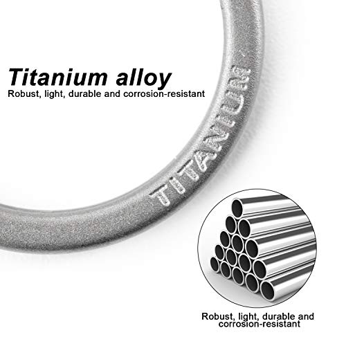 Image of FEGVE Titanium Key Chain Rings Split Rings 4 Pack - Durable, Lightweight and Corrosion-Resistant Keyrings for Home & Car Keys