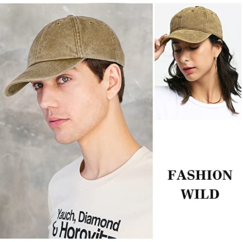 Image of Glamorstar Classic Unisex Baseball Cap Adjustable Washed Dyed Cotton Ball Hat