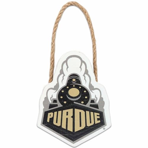 Purdue University Shaped Hanging Wood Wall Decor - Small Purdue Boilermakers Decoration - Great Gift Idea