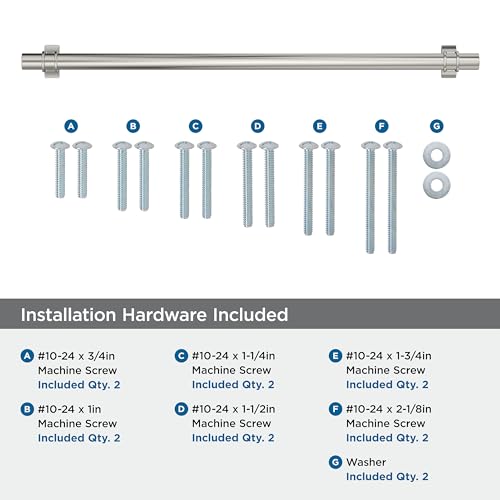 Image of Amerock Davenport 18 inch (457mm) Center-to-Center Polished Nickel Appliance Pull, BP36699PN