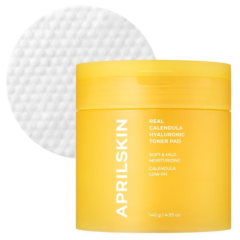 APRILSKIN Discos de Toner com Calêndula, PHA e Ácido Hialurônico, 60 unidades