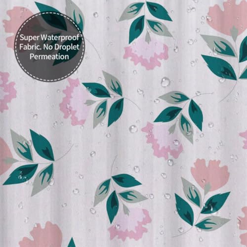 Rideau de douche 180x210 cm beige lavable en polyester imperméable - 6