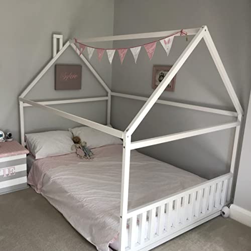 Montessori Toddler Floor Bed For Kids, Toddler House Bed Frame, Nursery Bed Frame, Toddler Bed Frame With Slats #TOP1