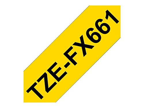 Brother TZe FX661 sur jaune Rouleau 3 6 cm x 8 1 cassette ruban flexible - vue 2