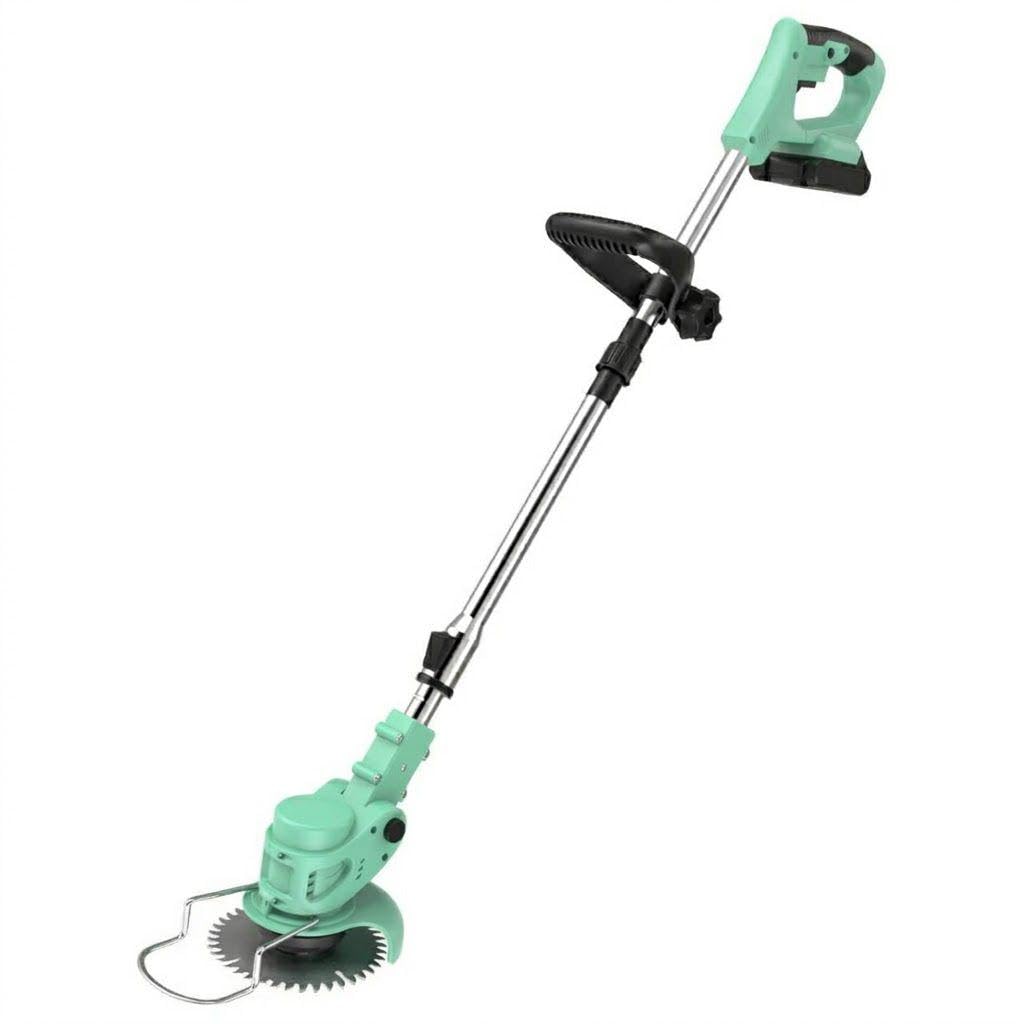 21V Cordless Strimmer, 700W Grass Trimmer with 2x 2000mAh Batteries, Lightweight Foldable Battery Strimmers Cordless with 26 Blades,90° Adjustable Head for Garden Lawn Weeding - Mint Green