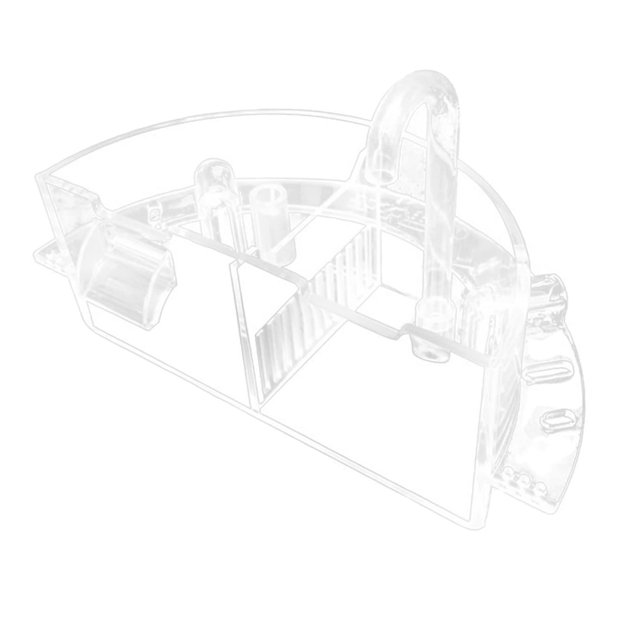 Yardwe Eckfilter für Aquarien mit Verstellbarem Auslasswinkel Mehrschichtfilter mit Weißer Filtermatte für Physikalische und Biochemische Filterung Platzsparendes Runder