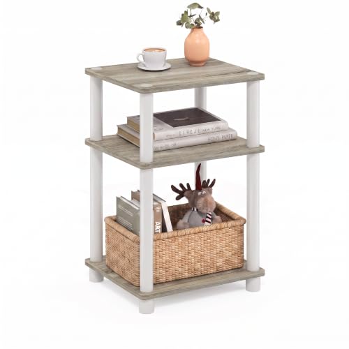 Furinno JUST table côté 3 étages bois chêne Sonoma montage sans outils