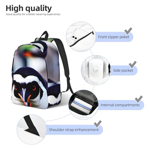 Sac à dos ordinateur voyage avec tête de pingouin ergonomique - 5