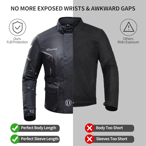 DUHAN 3-in-1 Armored Motorcycle Jacket