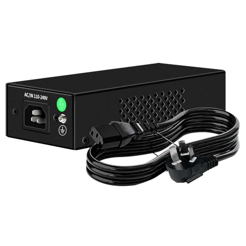 Image of 2.5G PoE++ Injector 90W Non-PoE to PoE Adapter with 2 RJ-45 Ports - 100 /1000 /2500Mbps, IEEE 802.3af /at /bt Compliant, Plug & Play, Distance Up to 100 Meters (328 ft.), Black