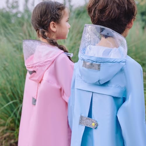 Kids Raincoat Girls Rain Jacket Puddle Suit Boys Rain Poncho Minimalist Design3