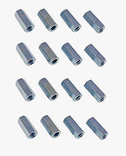 16 Pack 5/16-18 X 1-3/4 Long Hex Coupling Nut with Zinc Plate NCUP005C000STLZN