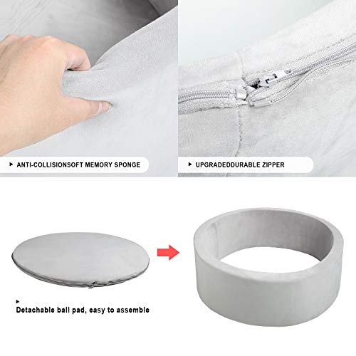 image for TrendBox Coral Fleece Soft Foam Ball Pits, Ball Pit for Toddlers Baby 