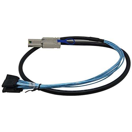 Cabledeconn Mini Sas 26P Sff 8088 Male To 4 Sata 4Pin Female 2M 6.6Ft Cable With Latch,Mini Sas Host/Controller To 4 Sata Target/Backplane #TOP5