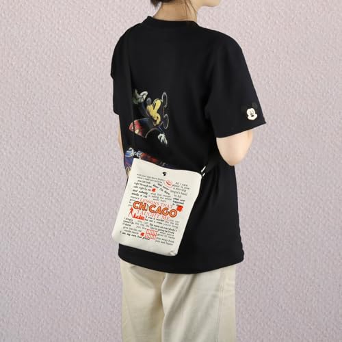 MNIGIU Chicago Musical Encouragement Quote Crossbody Bag Chicago Merch For Chicago Musical Fans4