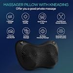 Shiatsu Neck and Back Massager with Heat - 3D Kneading Deep Tissue Massage Pillow for Lower Back, Shoulder, Calf, Foot, Use at Home, Car, Office YZ100