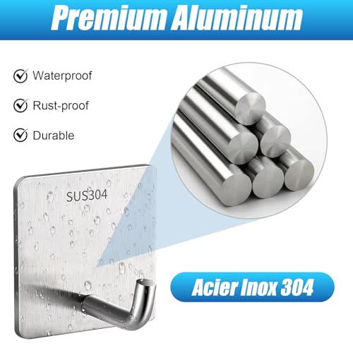 Image of Emergency Fire Blanket Hooks for Fire Blankets, Silver - 8 Pack