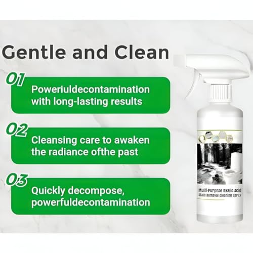 Image of Oxalic Stain Removal Spray | Hard Water & Limescale Remover, Kitchen & Bathroom Degreaser, Pet Odour Eliminator | Eco-Friendly Surface Cleaner 200 Ml (Pack of 2)