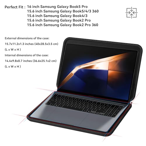 Image of Smatree Hard Sleeve Case for 15.6inch Samsung Galaxy Book4 /Galaxy Book4 360, 15.6inch Samsung Galaxy Book3 /Galaxy Book3 360, 15.6inch Samsung Galaxy Book2 Pro /Galaxy Book2 Pro 360 Laptop Sleeve(A1600)